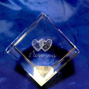 Crystal I LOVE YOU square
